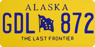 AK license plate GDL872