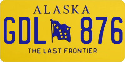 AK license plate GDL876