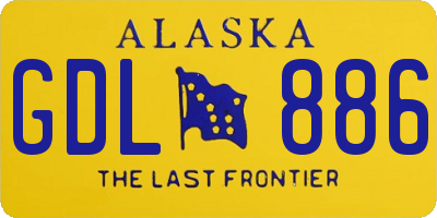 AK license plate GDL886