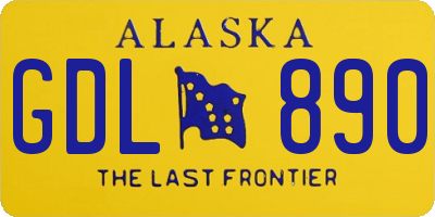 AK license plate GDL890