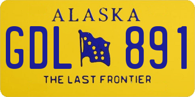AK license plate GDL891
