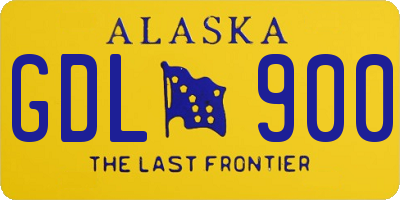 AK license plate GDL900