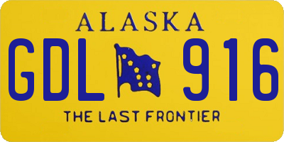 AK license plate GDL916