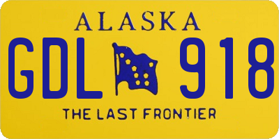 AK license plate GDL918