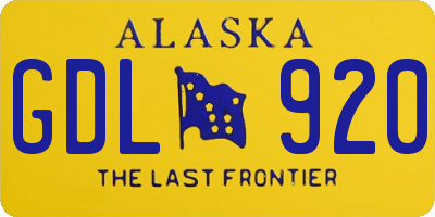 AK license plate GDL920