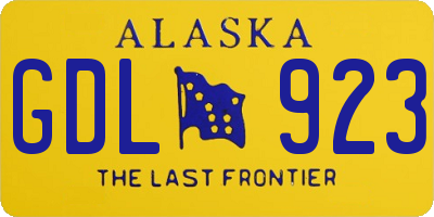 AK license plate GDL923