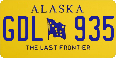 AK license plate GDL935