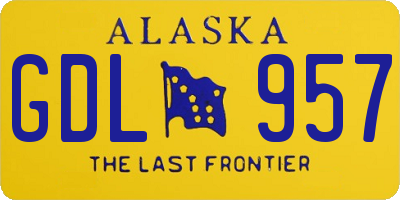 AK license plate GDL957