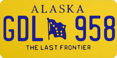 AK license plate GDL958