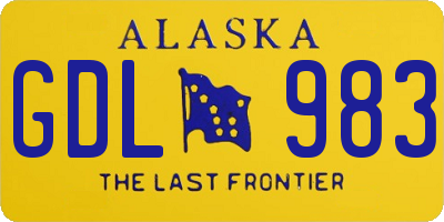 AK license plate GDL983