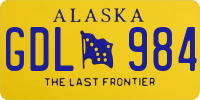 AK license plate GDL984