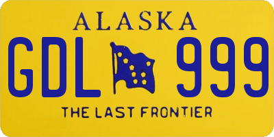 AK license plate GDL999