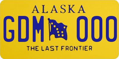 AK license plate GDM000