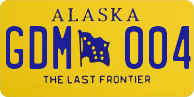 AK license plate GDM004