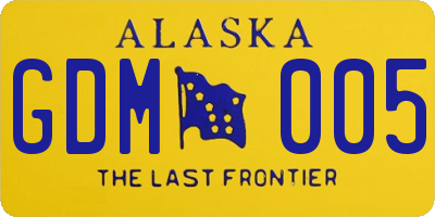 AK license plate GDM005
