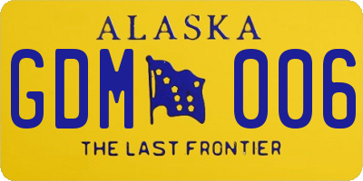 AK license plate GDM006