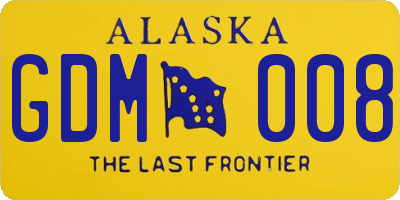 AK license plate GDM008