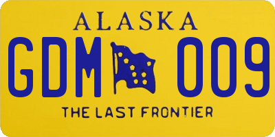 AK license plate GDM009