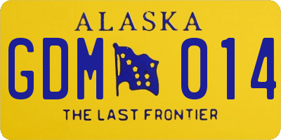 AK license plate GDM014