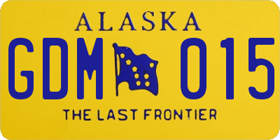 AK license plate GDM015