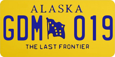 AK license plate GDM019