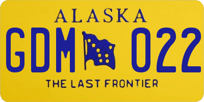 AK license plate GDM022