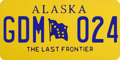 AK license plate GDM024