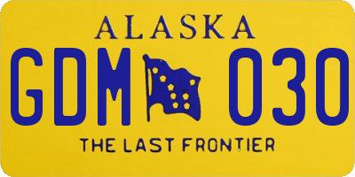 AK license plate GDM030