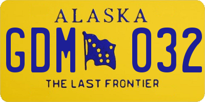 AK license plate GDM032