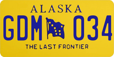 AK license plate GDM034