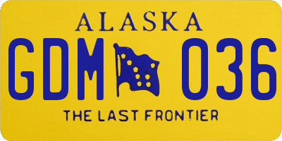 AK license plate GDM036