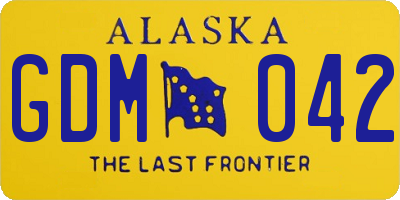 AK license plate GDM042