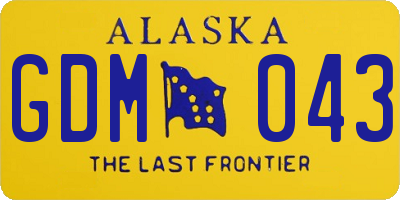 AK license plate GDM043