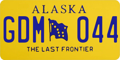 AK license plate GDM044