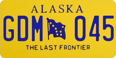 AK license plate GDM045