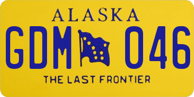 AK license plate GDM046