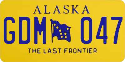AK license plate GDM047
