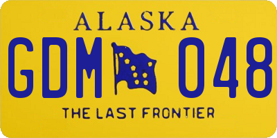 AK license plate GDM048