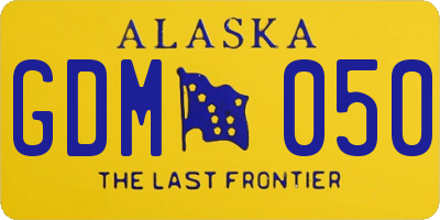AK license plate GDM050