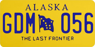 AK license plate GDM056