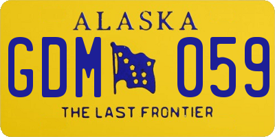 AK license plate GDM059