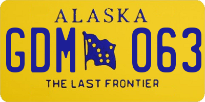 AK license plate GDM063