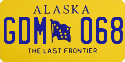 AK license plate GDM068