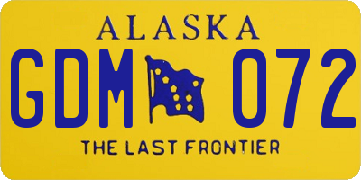 AK license plate GDM072
