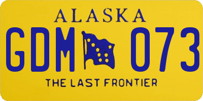 AK license plate GDM073
