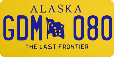 AK license plate GDM080