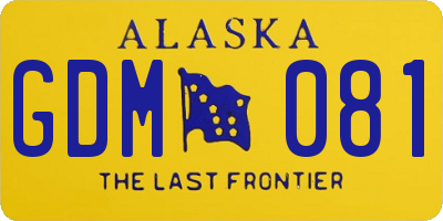 AK license plate GDM081