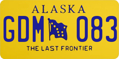 AK license plate GDM083