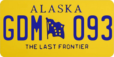 AK license plate GDM093