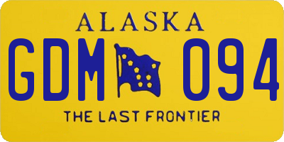 AK license plate GDM094